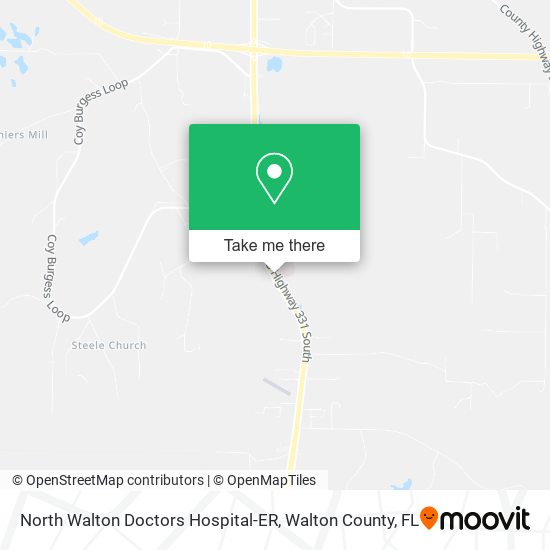 North Walton Doctors Hospital-ER map