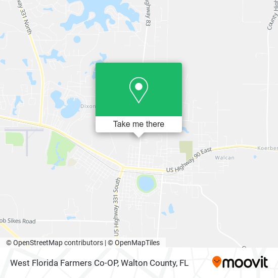 Mapa de West Florida Farmers Co-OP