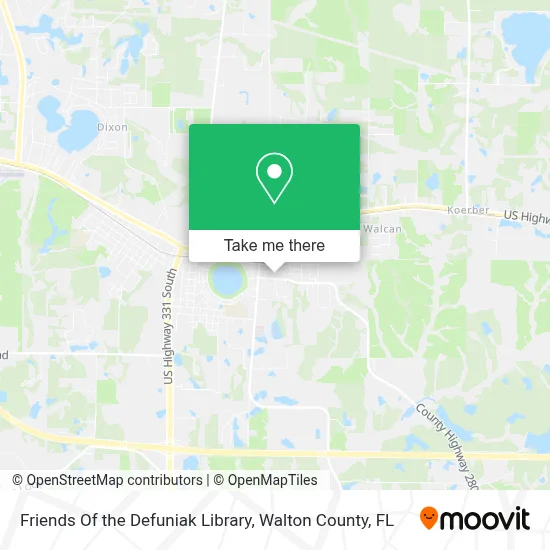 Friends Of the Defuniak Library map