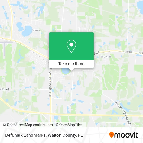 Defuniak Landmarks map