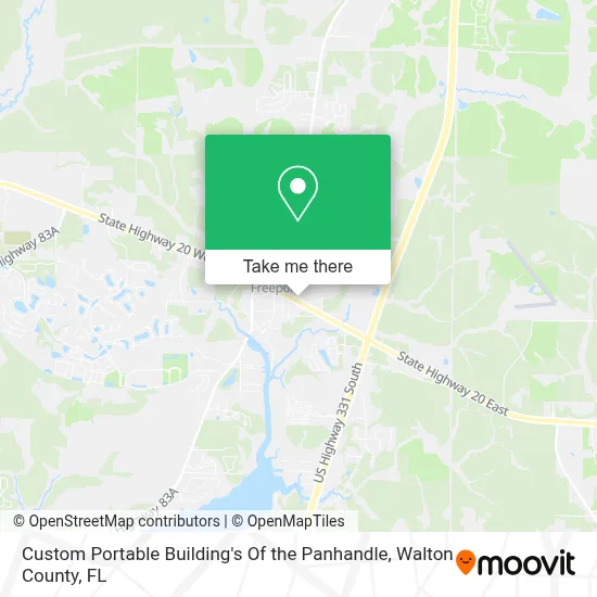 Custom Portable Building's Of the Panhandle map