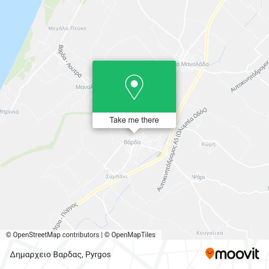 Δημαρχειο Βαρδας map