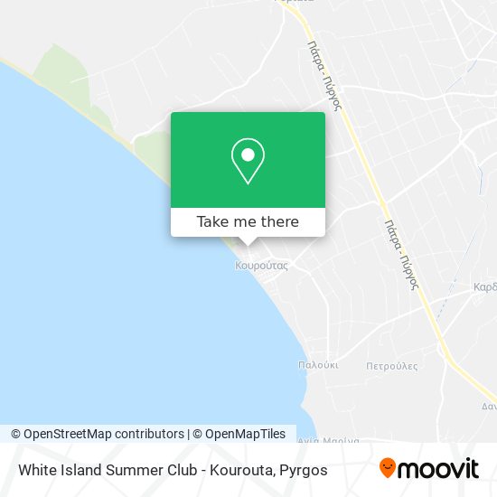 White Island Summer Club - Kourouta map