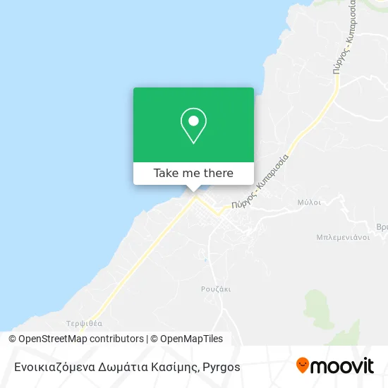 Ενοικιαζόμενα Δωμάτια Κασίμης map