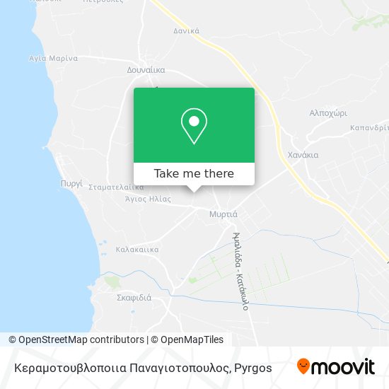 Κεραμοτουβλοποιια Παναγιοτοπουλος map