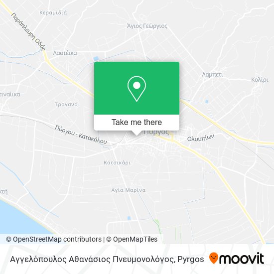 Αγγελόπουλος Αθανάσιος Πνευμονολόγος map