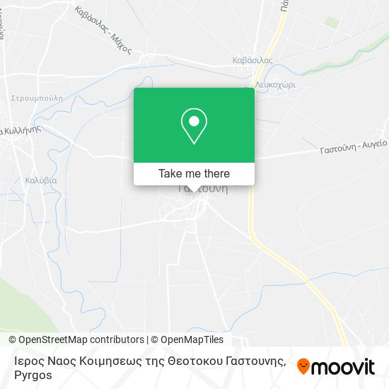 Ιερος Ναος Κοιμησεως της Θεοτοκου Γαστουνης map