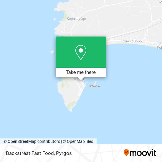 Backstreat Fast Food map