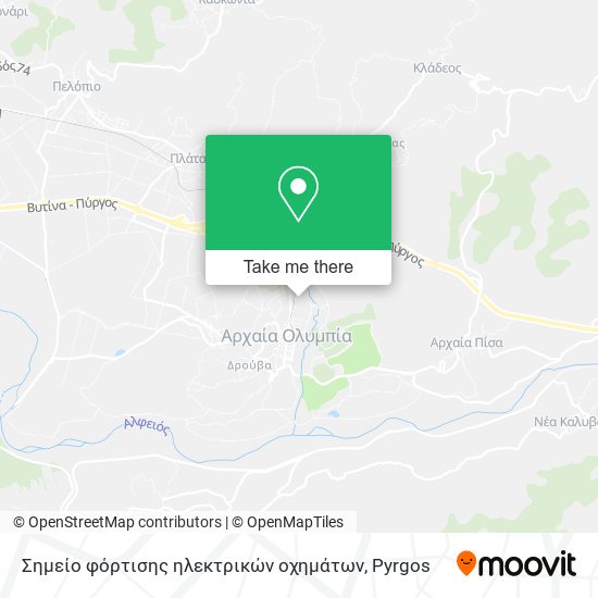 Σημείο φόρτισης ηλεκτρικών οχημάτων map