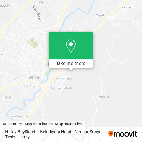 Hatay Büyükşehir Belediyesi Habibi Neccar Sosyal Tesisi map