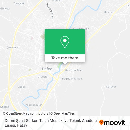 Defne Şehit Serkan Talan Mesleki ve Teknik Anadolu Lisesi map