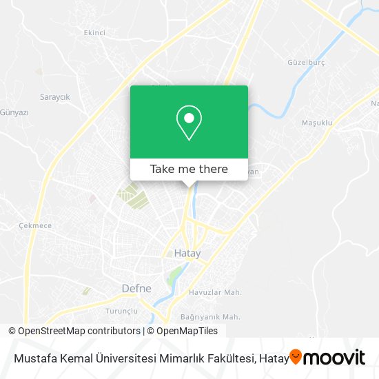 Mustafa Kemal Üniversitesi Mimarlık Fakültesi map