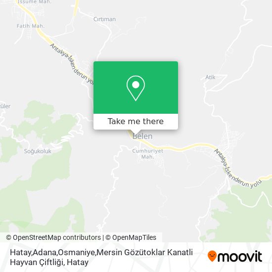 Hatay,Adana,Osmaniye,Mersin Gözütoklar Kanatli Hayvan Çiftliği map