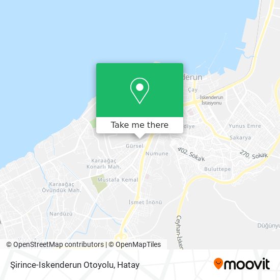 Şirince-Iskenderun Otoyolu map