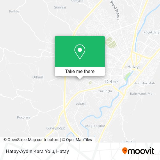 Hatay-Aydın Kara Yolu map