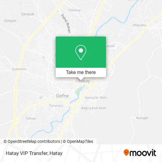 Hatay VIP Transfer map