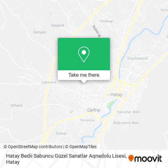 Hatay Bedii Sabuncu Güzel Sanatlar Aqnadolu Lisesi map