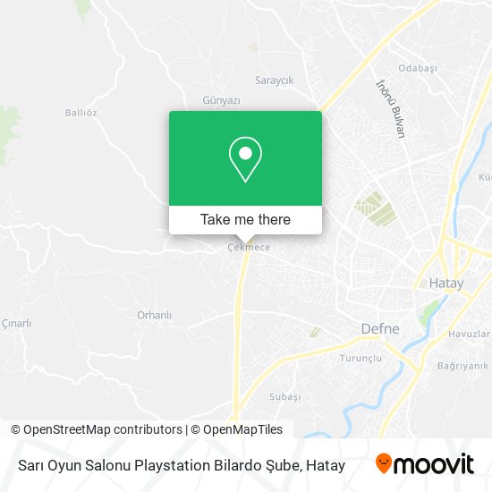 Sarı Oyun Salonu Playstation Bilardo Şube map