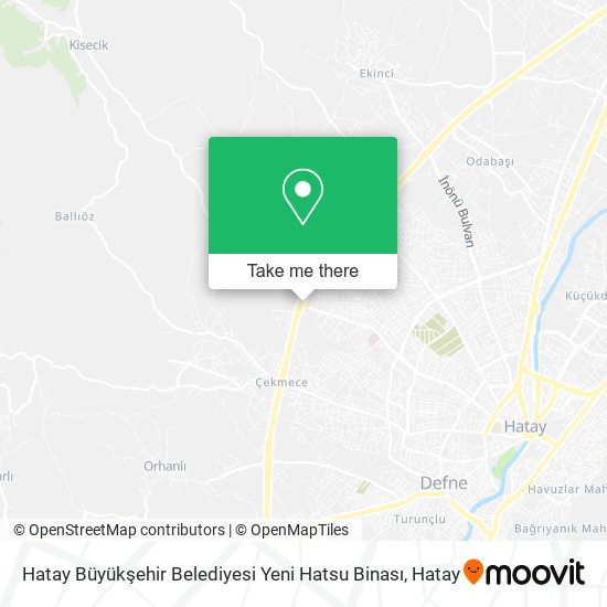 Hatay Büyükşehir Belediyesi Yeni Hatsu Binası map