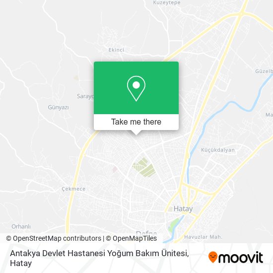 Antakya Devlet Hastanesi Yoğum Bakım Ünitesi map