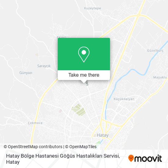 Hatay Bölge Hastanesi Göğüs Hastalıkları Servisi map