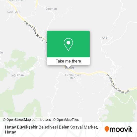Hatay Büyükşehir Belediyesi Belen Sosyal Market map