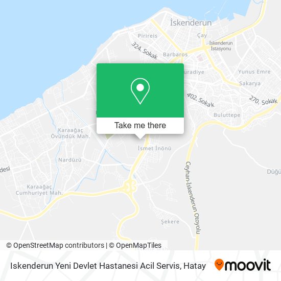 Iskenderun Yeni Devlet Hastanesi Acil Servis map
