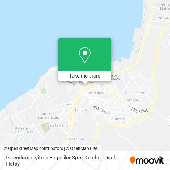 İskenderun İşitme Engelliler Spor Kulübü - Deaf map