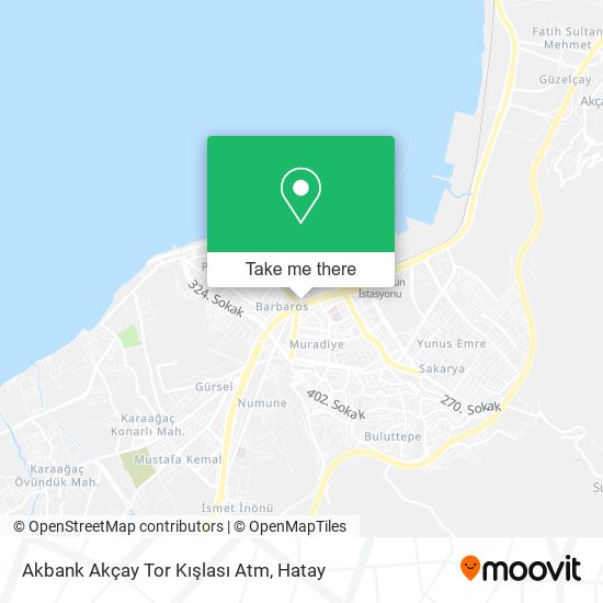 Akbank Akçay Tor Kışlası Atm map