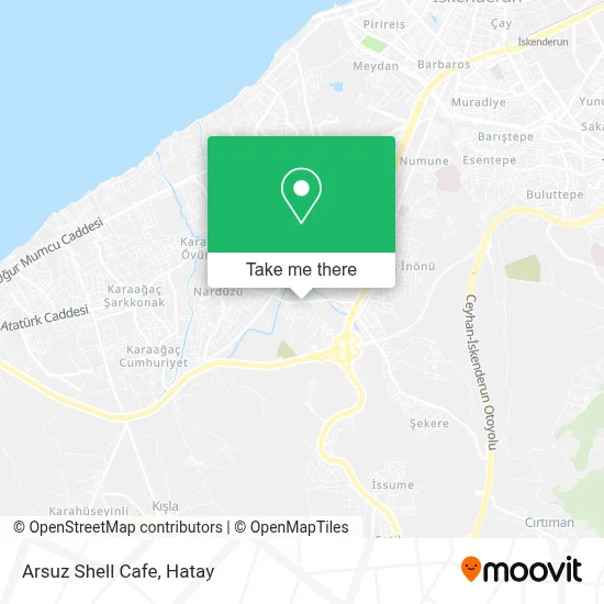 Arsuz Shell Cafe map