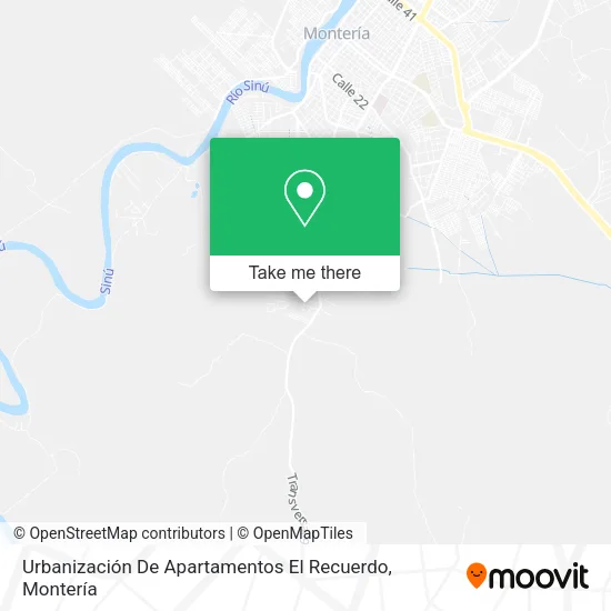 Mapa de Urbanización De Apartamentos El Recuerdo