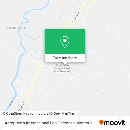 Aeropuerto Internacional Los Garzones map