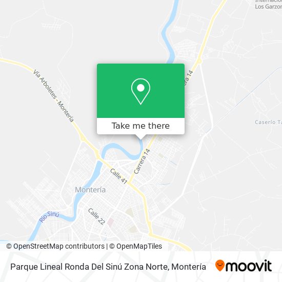 Parque Lineal Ronda Del Sinú Zona Norte map