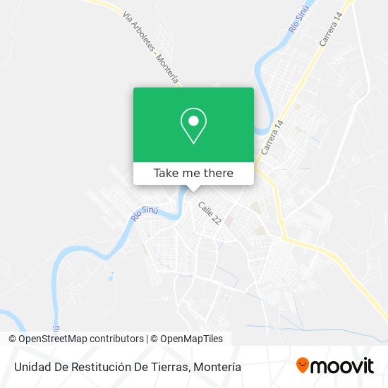 Unidad De Restitución De Tierras map