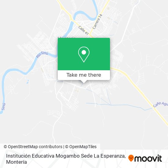 Mapa de Institución Educativa Mogambo Sede La Esperanza