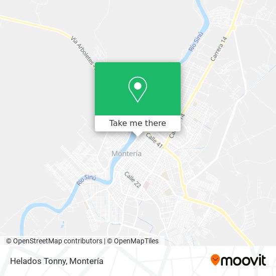 Mapa de Helados Tonny