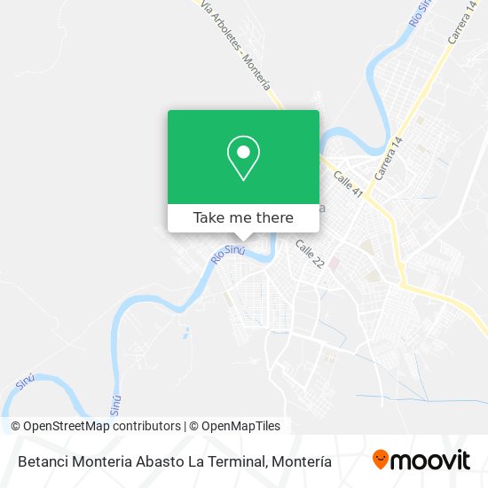 Mapa de Betanci Monteria Abasto La Terminal