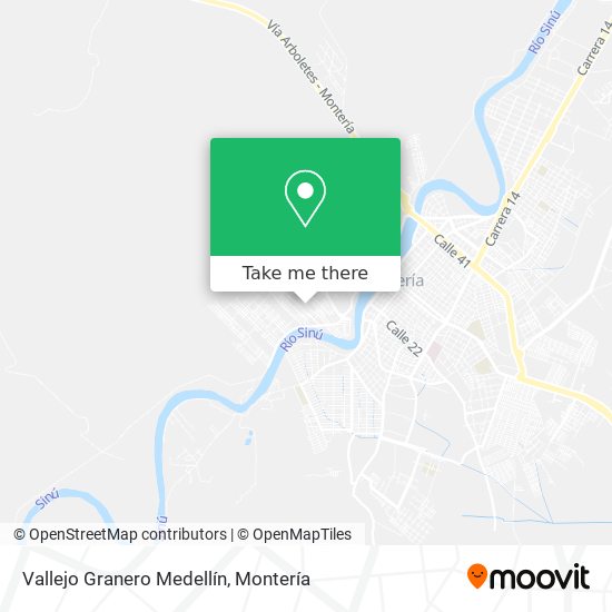 Vallejo Granero Medellín map