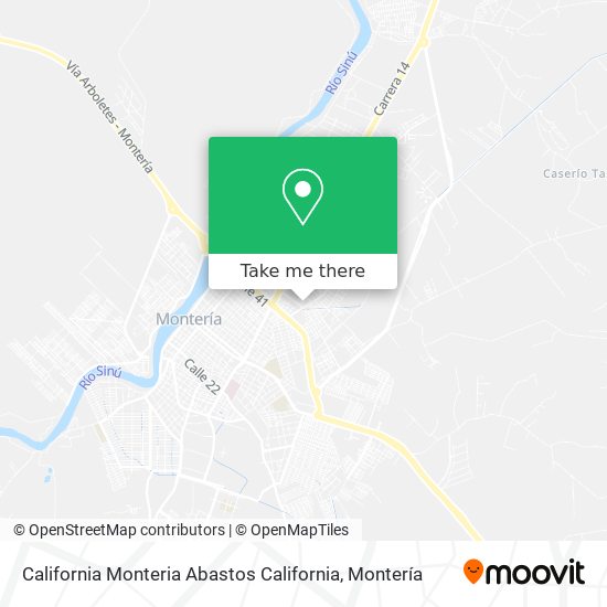 California Monteria Abastos California map