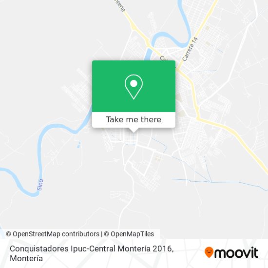 Conquistadores Ipuc-Central Montería 2016 map