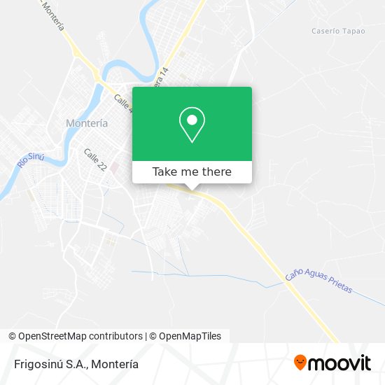 Mapa de Frigosinú S.A.