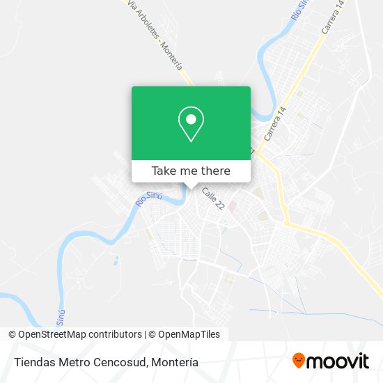 Tiendas Metro Cencosud map