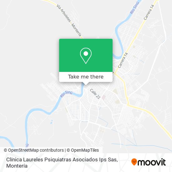 Mapa de Clínica Laureles Psiquiatras Asociados Ips Sas
