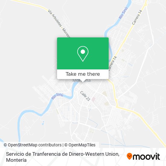 Servicio de Tranferencia de Dinero-Western Union map