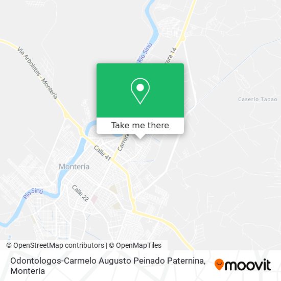 Odontologos-Carmelo Augusto Peinado Paternina map