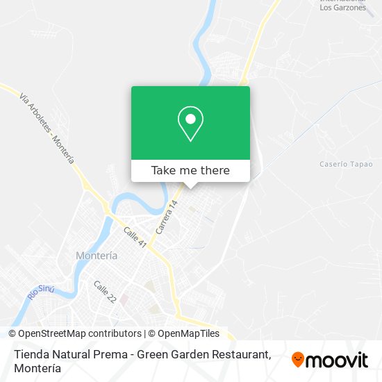 Tienda Natural Prema - Green Garden Restaurant map
