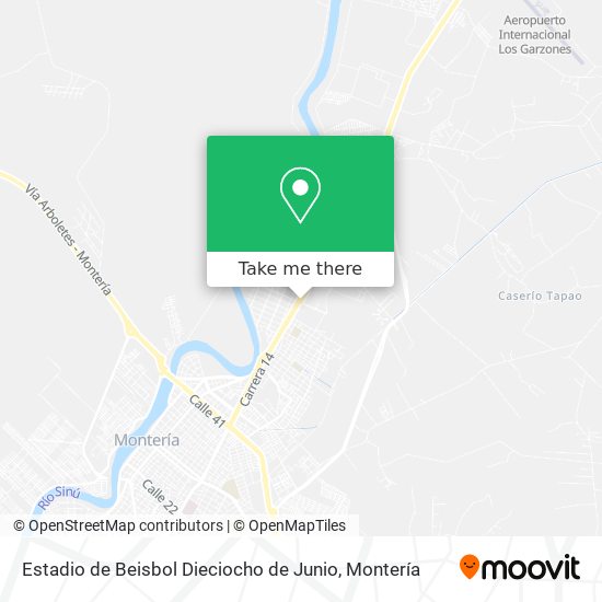 Estadio de Beisbol Dieciocho de Junio map