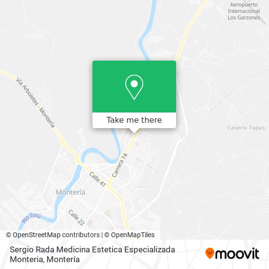 Mapa de Sergio Rada Medicina Estetica Especializada Monteria