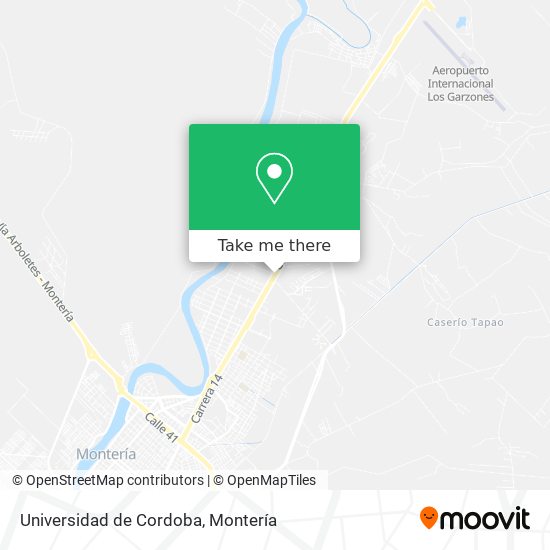 Universidad de Cordoba map