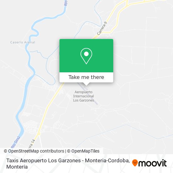 Taxis Aeropuerto Los Garzones - Monteria-Cordoba map